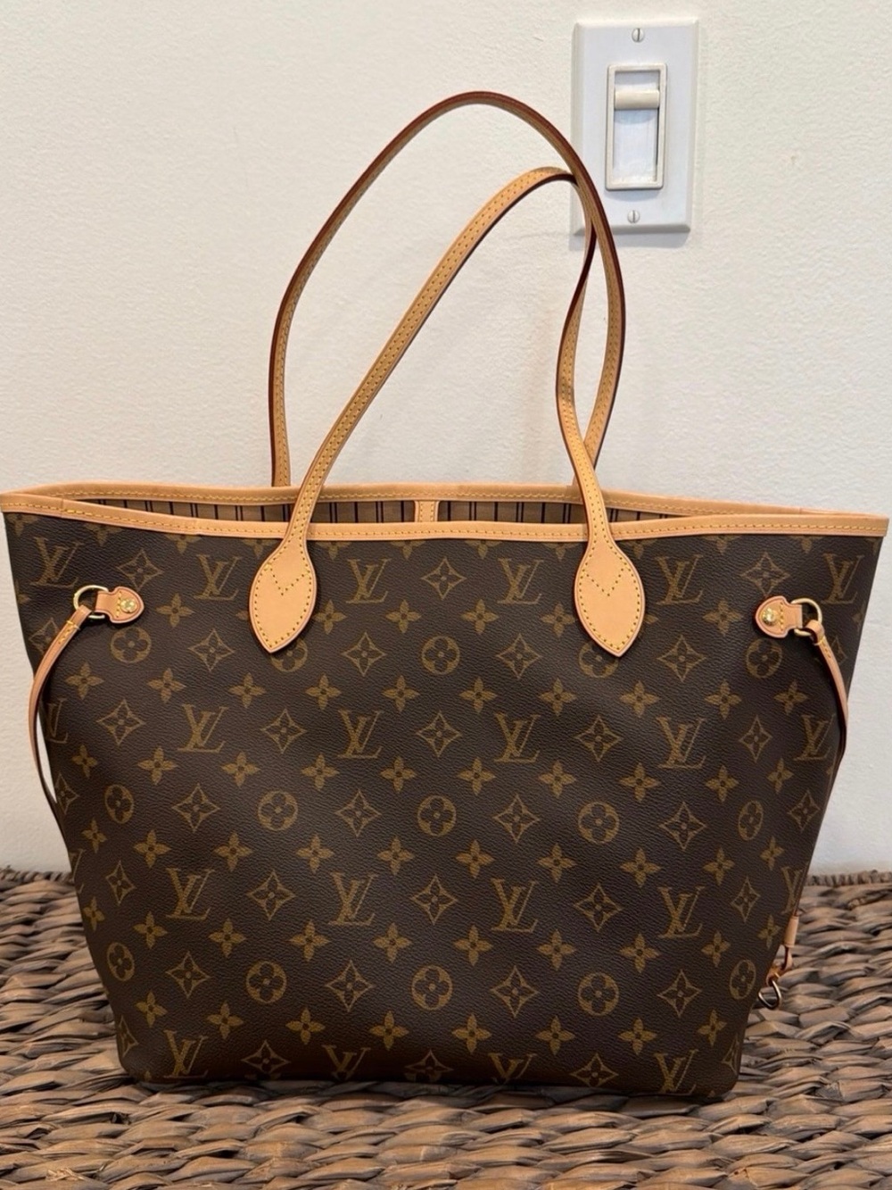 Louis Vuitton Monogram Canvas Neverfull Tote in Brown and Tan